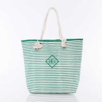 Striped Knotted Rope Tote
