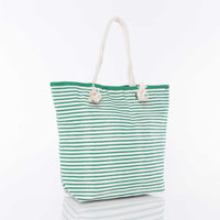 Striped Knotted Rope Tote