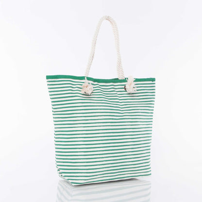 Striped Knotted Rope Tote