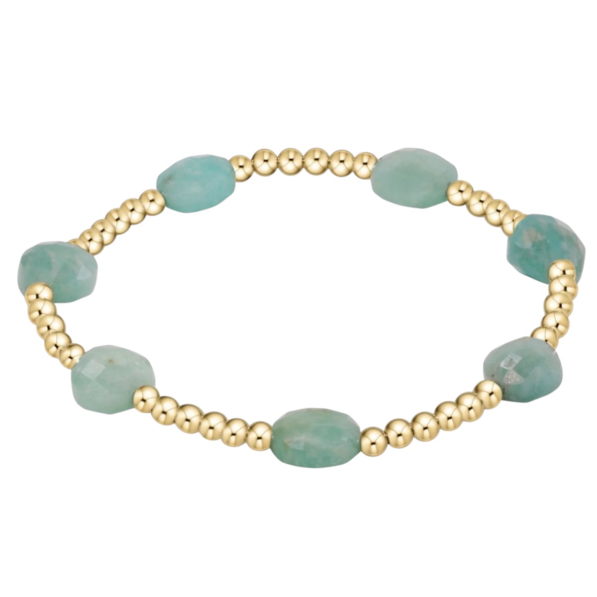 extends admire gemstone gold 3mm bead bracelet