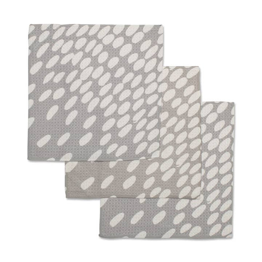 Spotted Grey Dishcloth Set of 3