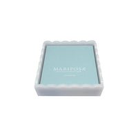 White Scalloped Napkin Box with Insert