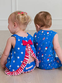Baby Girls Stars & Stripes Knit Swing Top & Bloomer Set