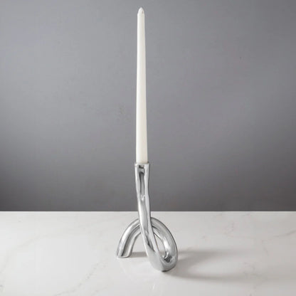 Soho Serpente 8" Silver Candlestick