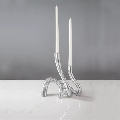 Soho Serpente 8" Silver Candlestick