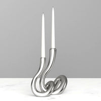 Soho Serpente 8" Silver Candlestick