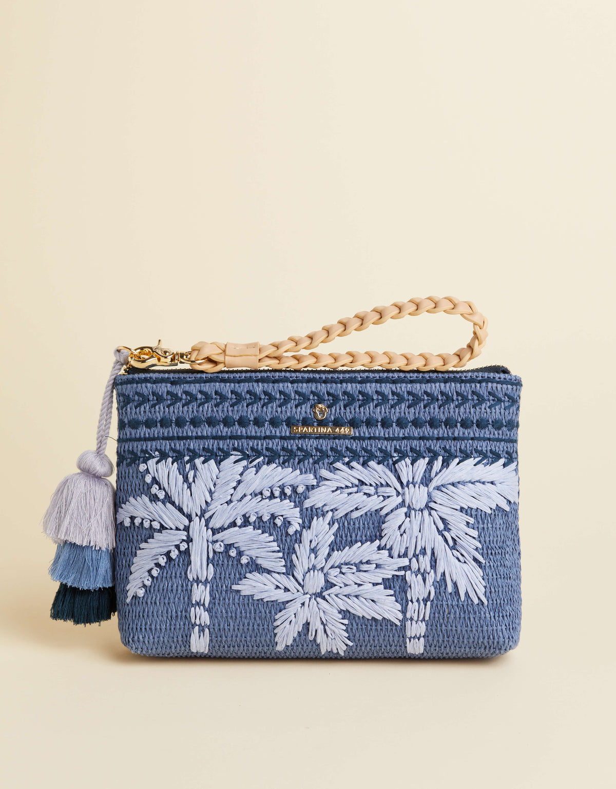 Maci Wristlet Ogeechee Blue Palm