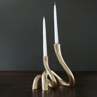 Sierra Modern Gold 11" Serpente Candlestick