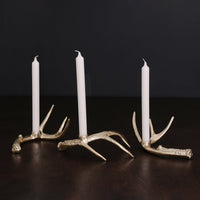 WESTERN Sierra Modern Antler Candlestick Gold Set of 3 (Gold)