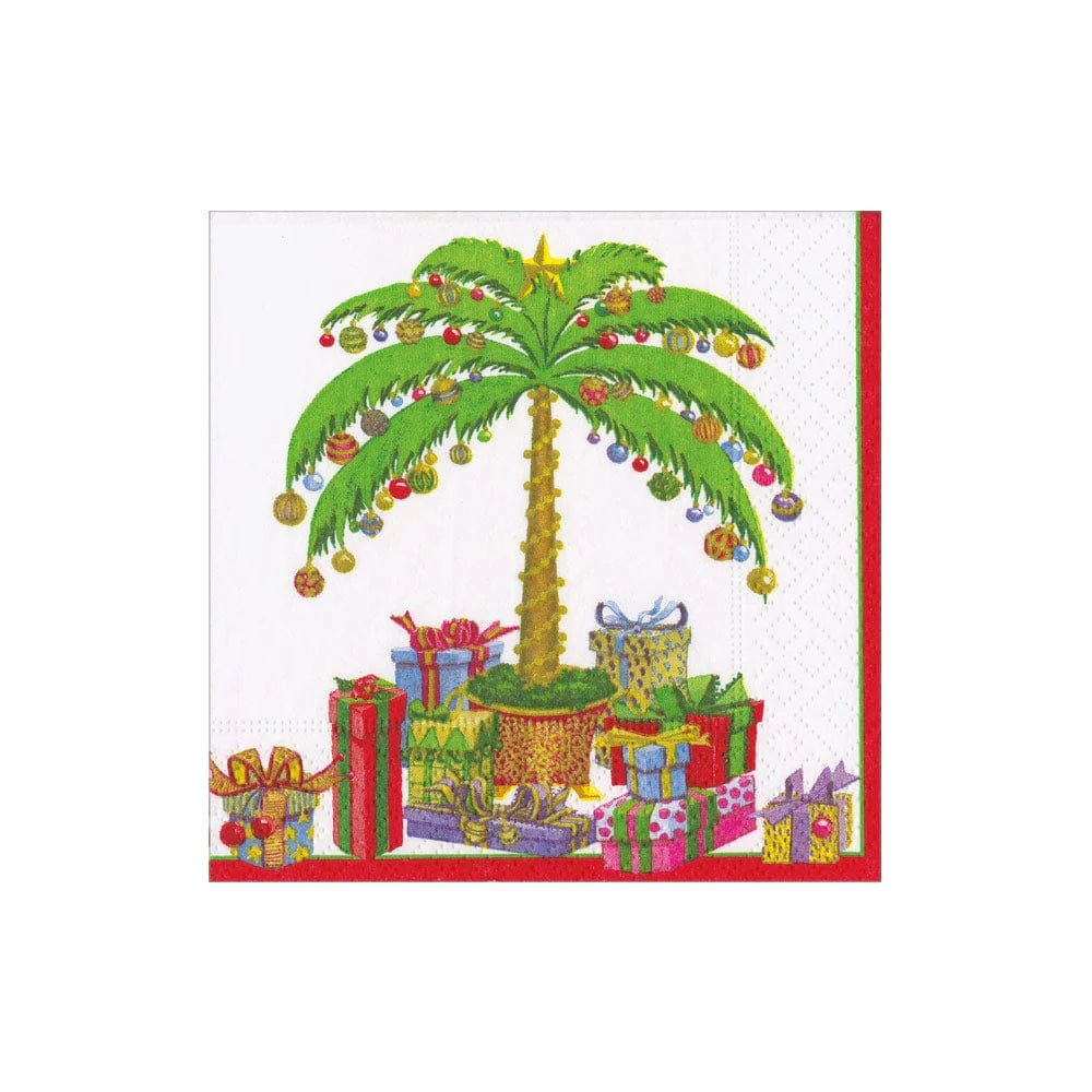 Deck The Palm Pearl Cocktail Napkins