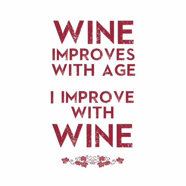 Wine Improves Cocktail Napkin