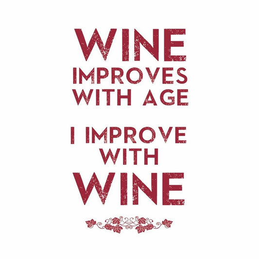 Wine Improves Cocktail Napkin