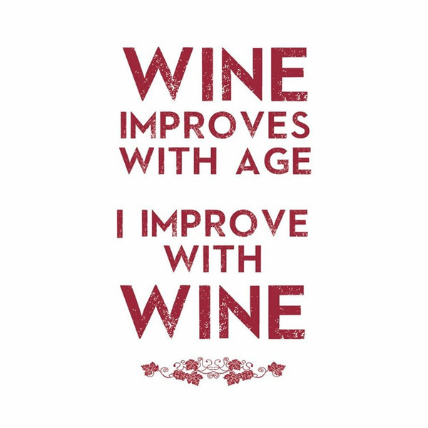 Wine Improves Cocktail Napkin