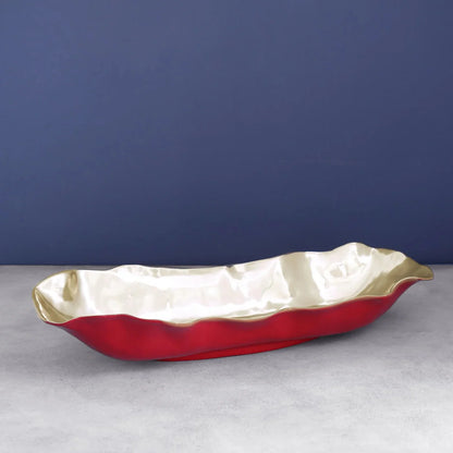 Thanni Vento Red and Gold Long Centerpiece