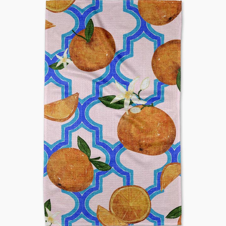 Orange Trellis Tea Towel