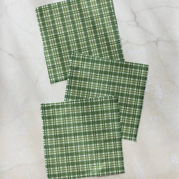 Shay Plaid Dishcloth Set of 3