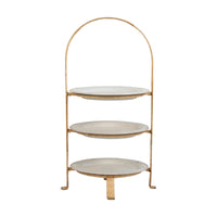 Provence Rattan Triple Tiered Server - Whitewash