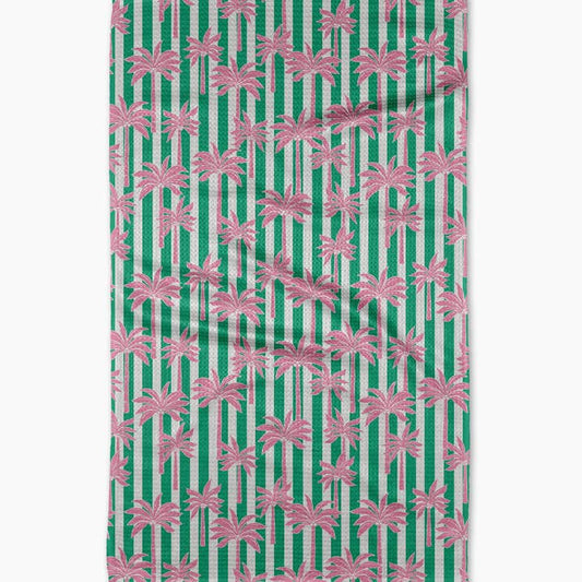 Palm Tree Stripe Tea Towel