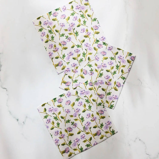 Blooming Thistle Dishcloth Set of 3