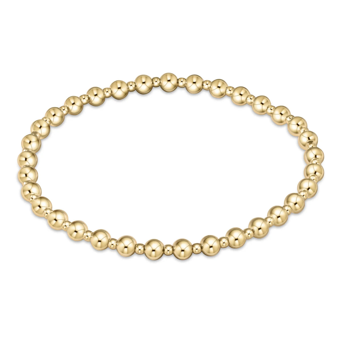 Extends Classic Grateful Gold Bead Bracelet