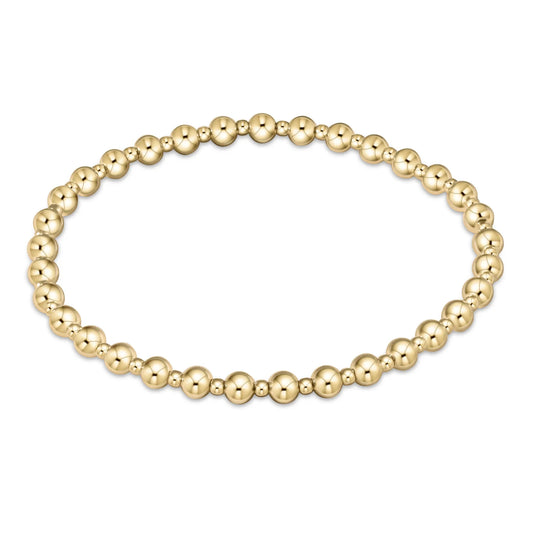 Extends Classic Grateful Gold Bead Bracelet