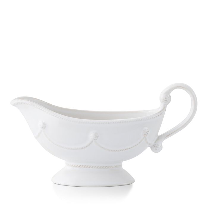 Berry & Thread Sauce Boat and Stand - Whitewash