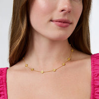 Gold Valencia Delicate Station Necklace
