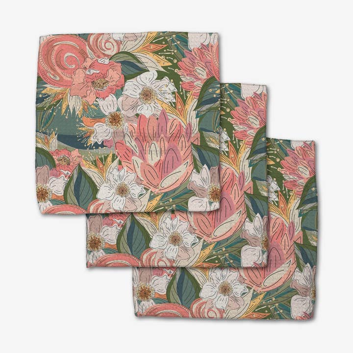 Flower Explosion Dishcloth Set of 3