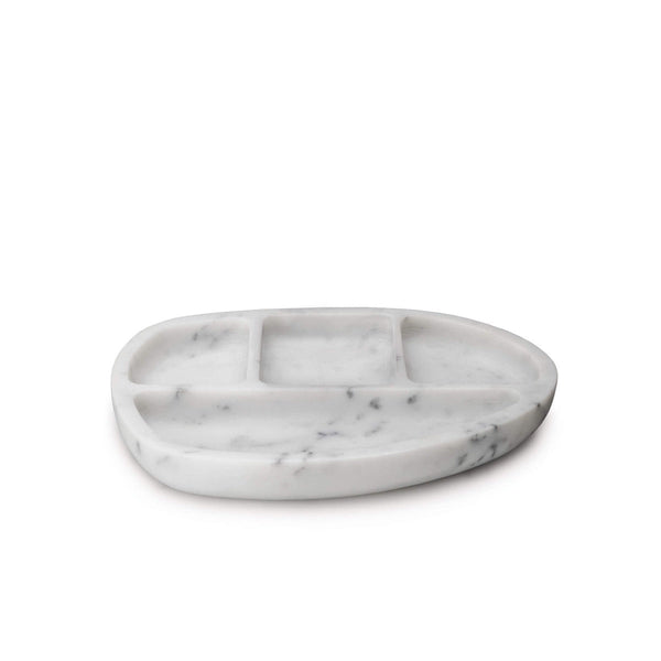 Woodbury White Marble Desk Caddy