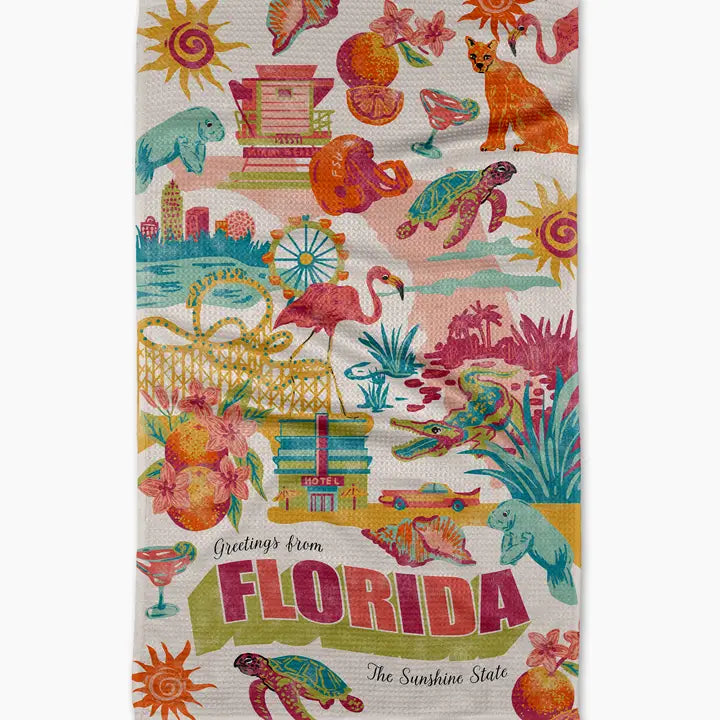 Greetings from Florida Tea Towel