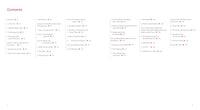 Inside Formula 1 by Schiffer Publishing, Ltd. features a two-page table of contents with pink section titles and page numbers. Topics cover music, families, behind-the-scenes F1 photos, all with a minimal white background and red text design.