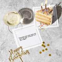 Birthday Quotes - White Cotton Cocktail Napkins