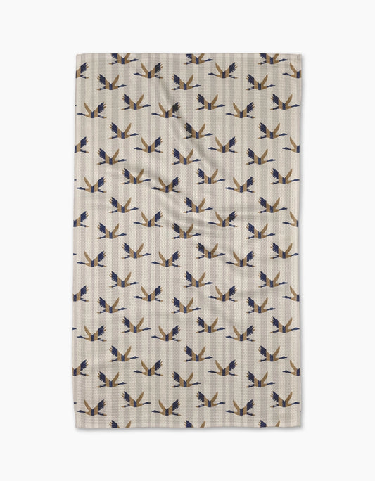 Striped Nautical Birds Tea Towel