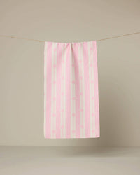 Flamingo Stripe Pink Bar Towel
