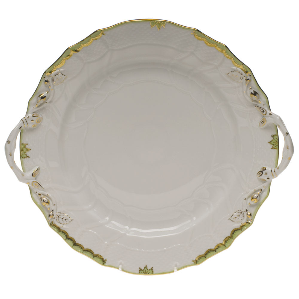 Princess Victoria Green Chop Plate with Handles