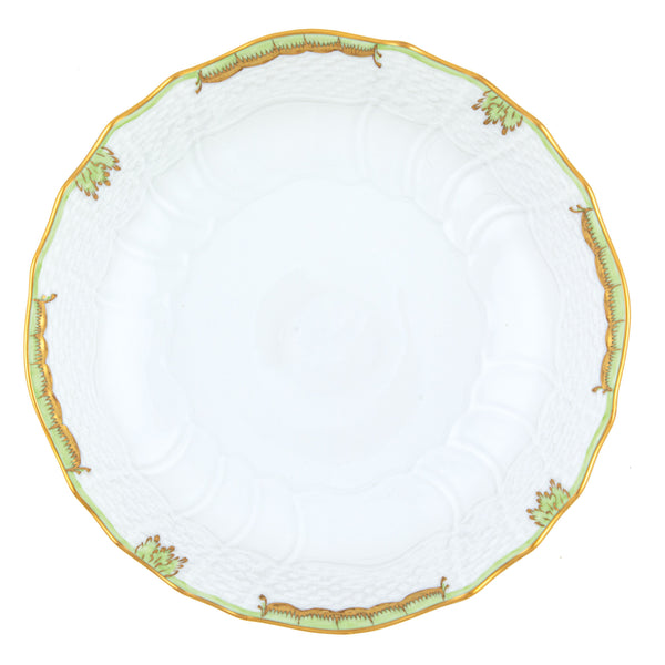 Princess Victoria Green Scalloped Dinner Bowl