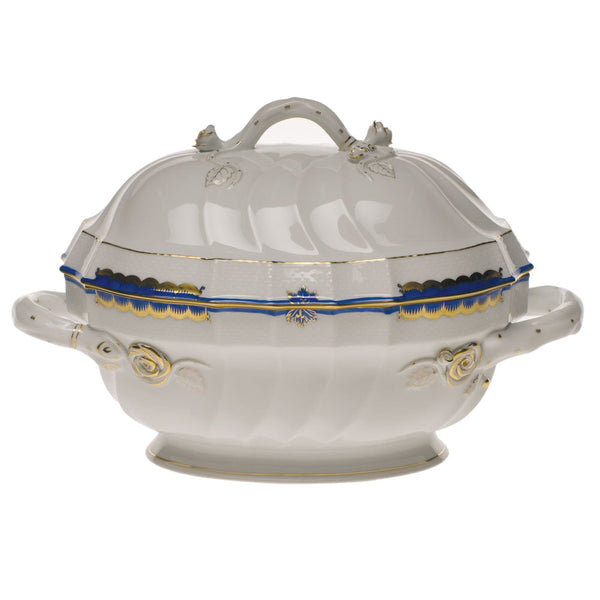 Princess Victoria Blue Tureen with Branch, Motif 2