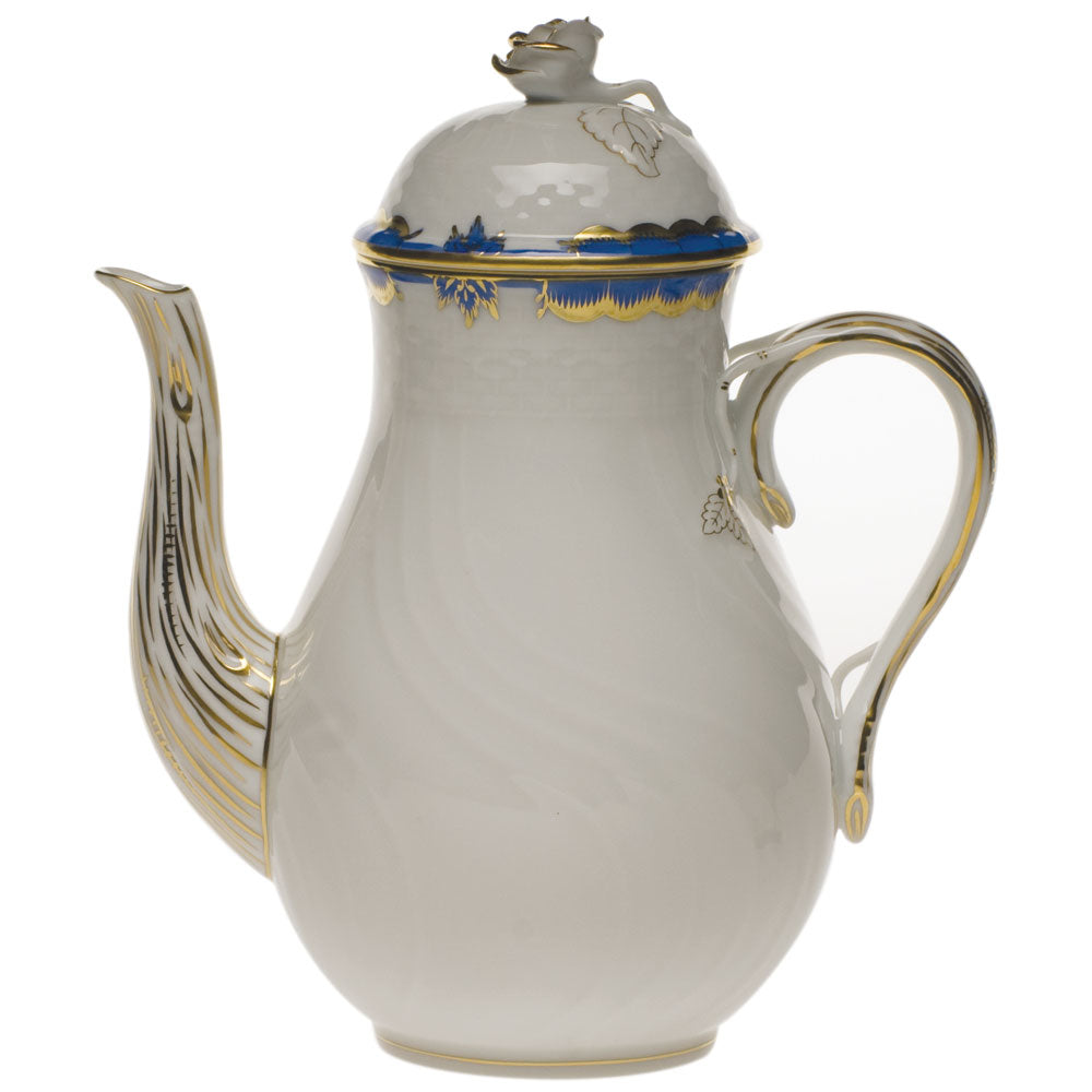 Princess Victoria Blue Coffee Pot with Rose, Motif 9