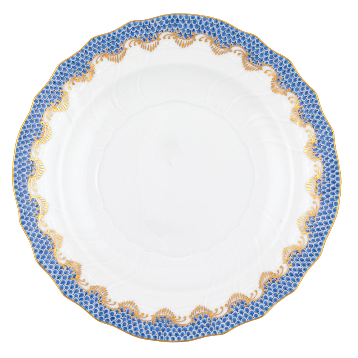 Fish Scale Blue Salad Plate