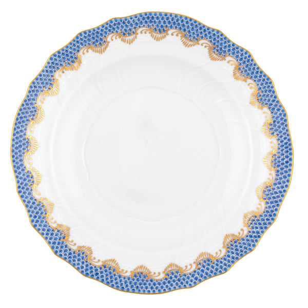 Fish Scale Blue Salad Plate