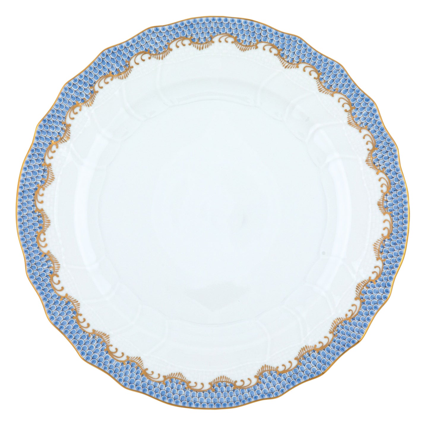 Fish Scale Dinner Plate in Light Blue
