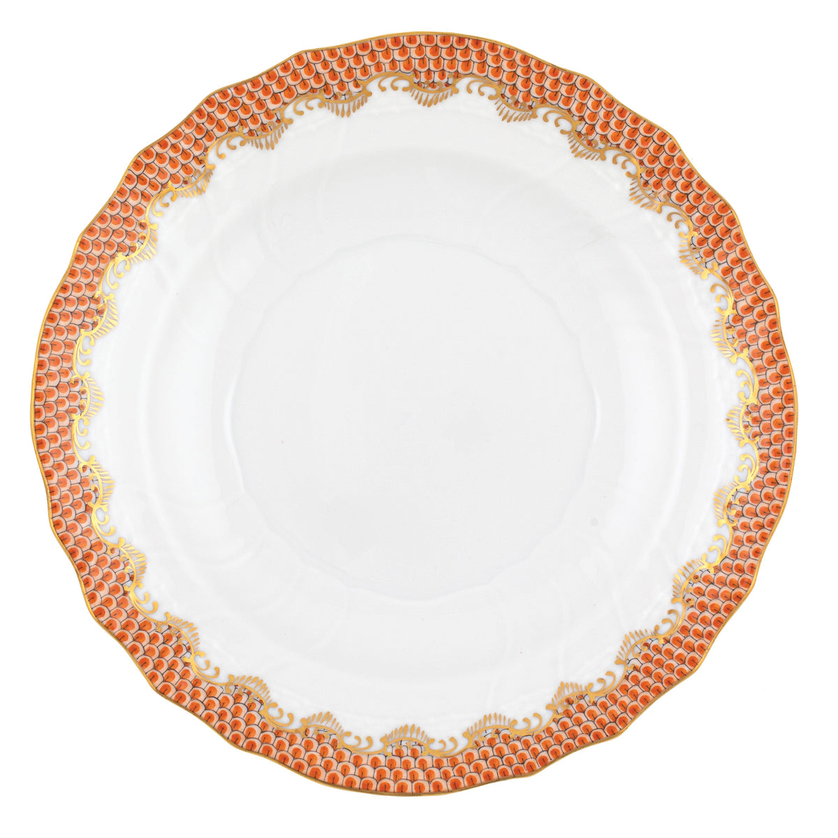 Fish Scale Rust Salad Plate