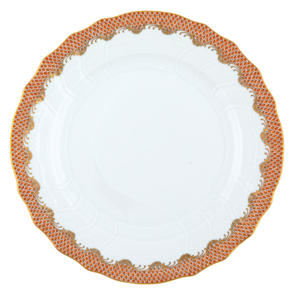 Fish Scale Rust Dinner Plate
