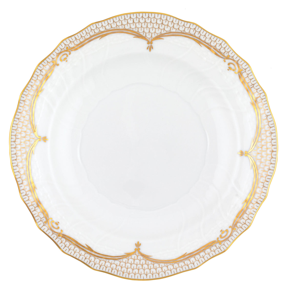 Golden Elegance Salad Plate