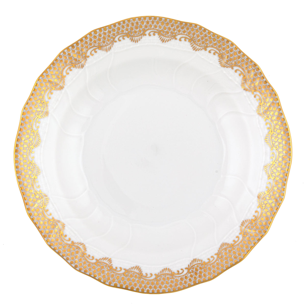 Fish Scale Gold Dessert Plate
