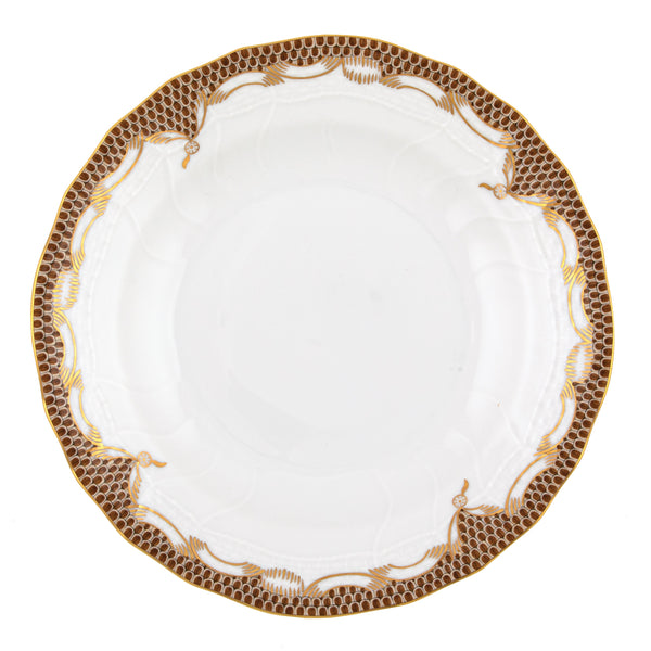 Fish Scale Brown Dessert Plate