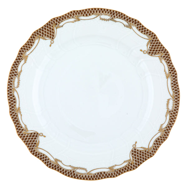 Fish Scale Brown Dinner Plate