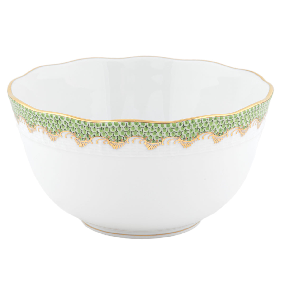 Fish Scale Evergreen Round Bowl