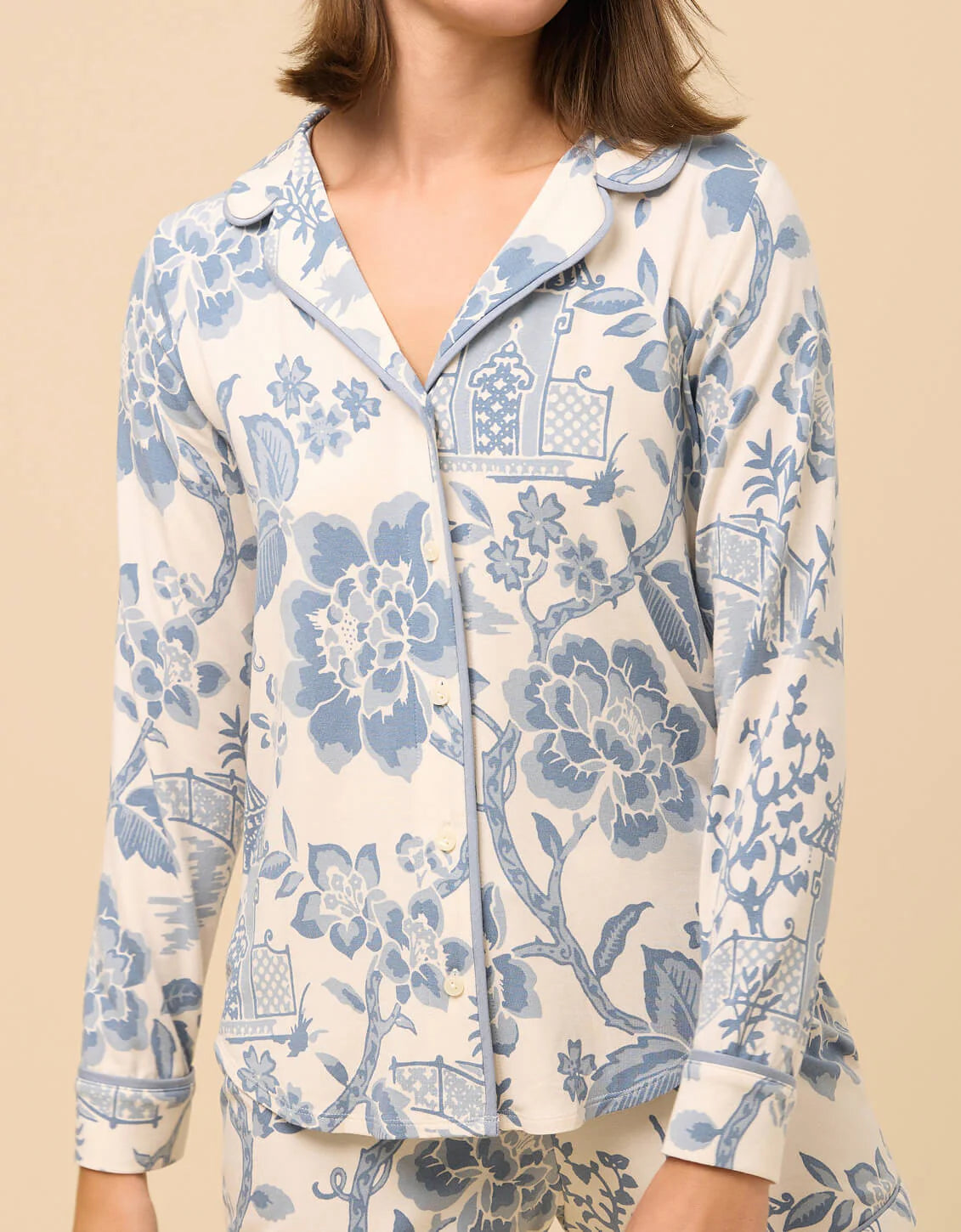 Garden Toile Pajama Top