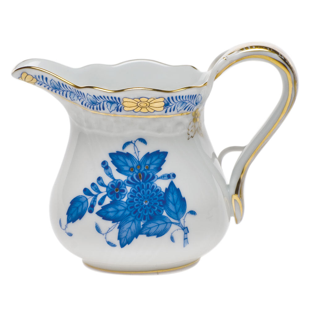 Chinese Bouquet Blue Creamer, 4 oz, 3.25″ tall